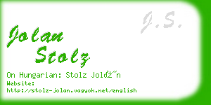 jolan stolz business card